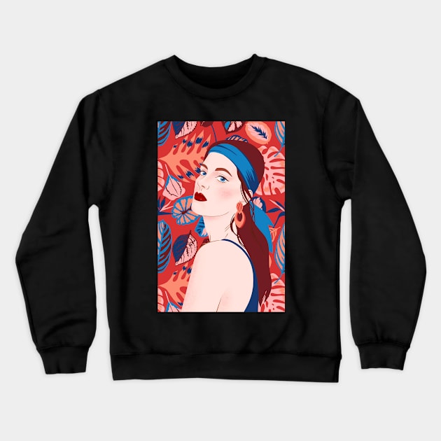 hippie women Crewneck Sweatshirt by CHRONIN